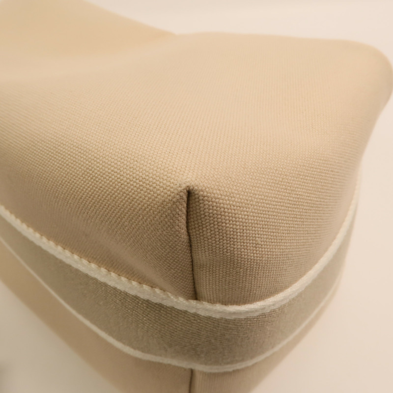 HERMES 帆布Bride a Brac GM銀扣手挽袋-12