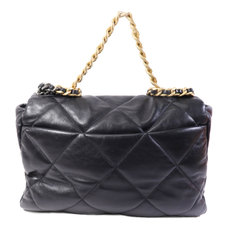 CHANEL 羊皮皮革Chanel 19 Maxi鏈帶肩背袋-1