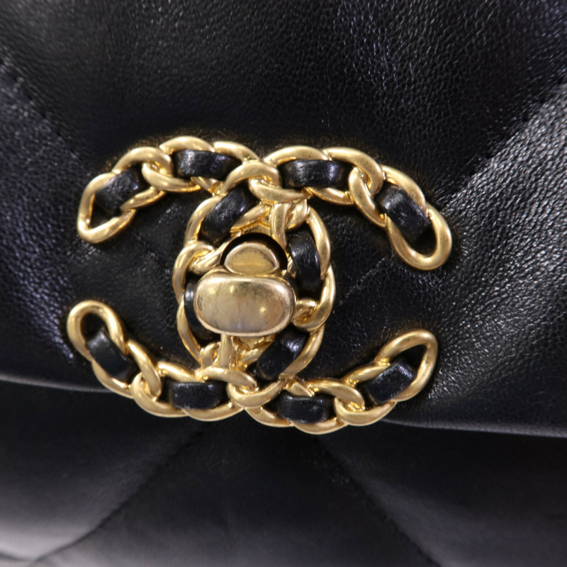 CHANEL 羊皮皮革Chanel 19 Maxi鏈帶肩背袋-6