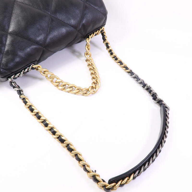 CHANEL 羊皮皮革Chanel 19 Maxi鏈帶肩背袋-8