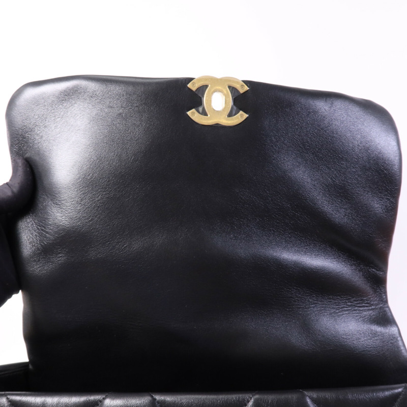 CHANEL 羊皮皮革Chanel 19 Maxi鏈帶肩背袋-14