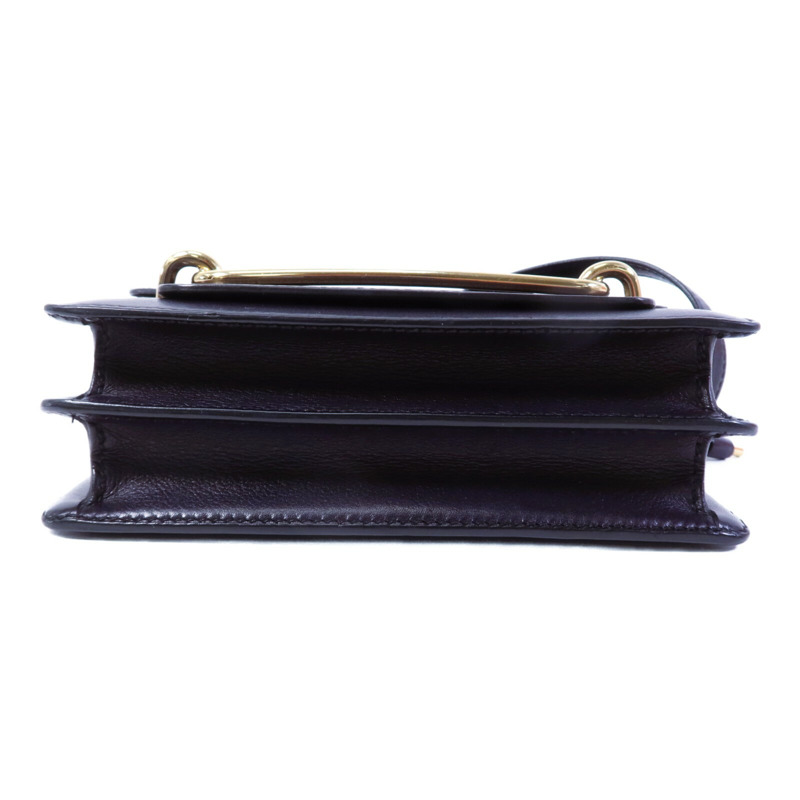 HERMES Evergrain皮革Roulis Mini金扣肩背袋Bleu Indigo-3