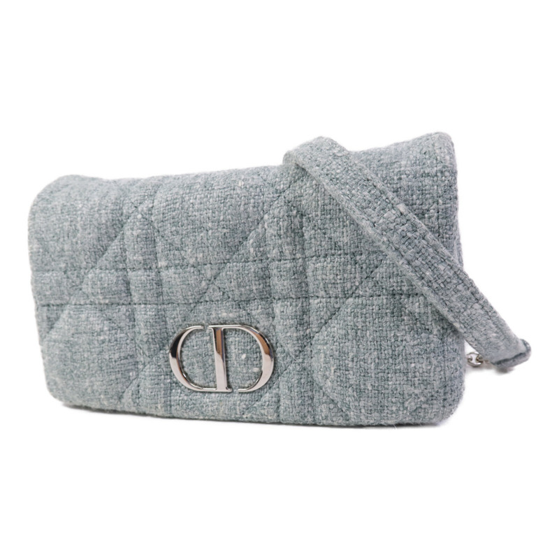 Dior Tweed Caro Small銀扣肩背袋-2