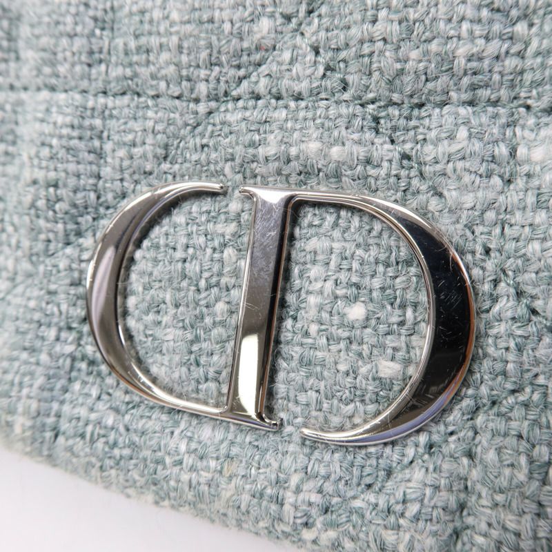 Dior Tweed Caro Small銀扣肩背袋-6