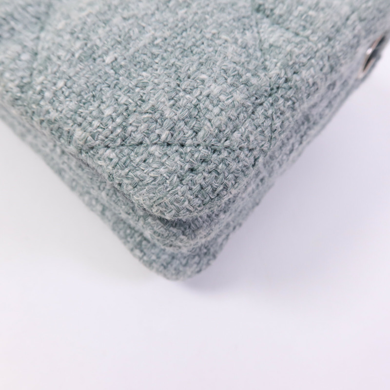 Dior Tweed Caro Small銀扣肩背袋-10