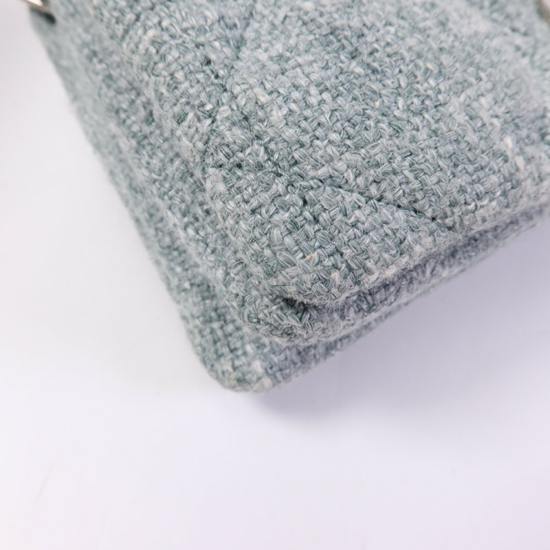 Dior Tweed Caro Small銀扣肩背袋-11