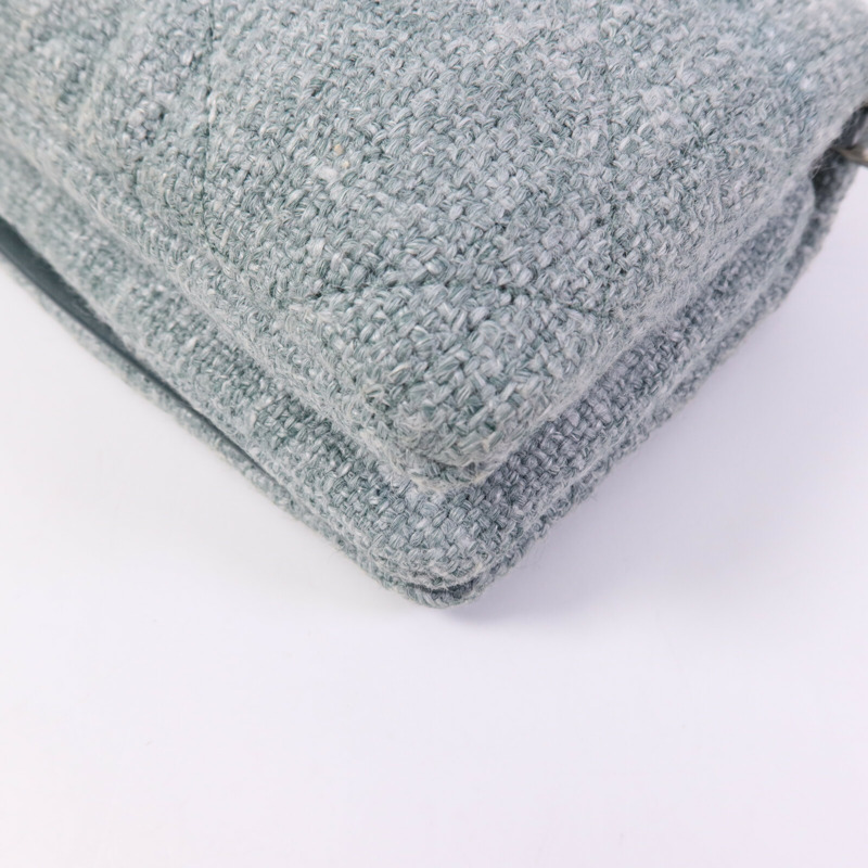 Dior Tweed Caro Small銀扣肩背袋-12