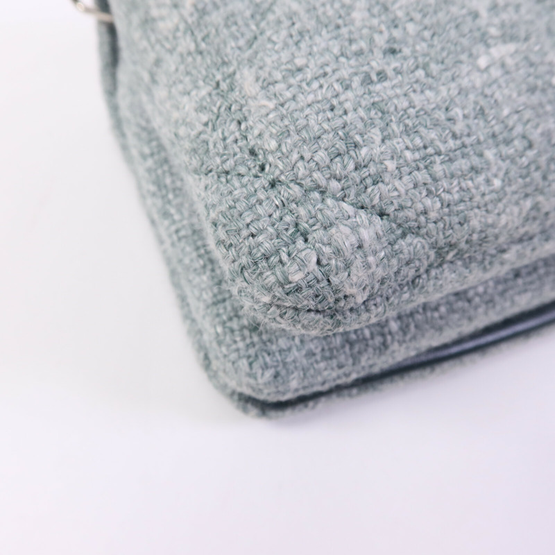 Dior Tweed Caro Small銀扣肩背袋-13