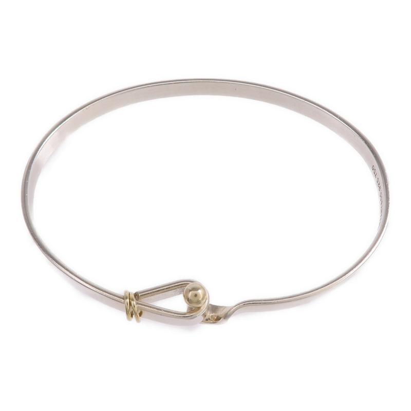 TIFFANY＆CO 925純銀Hook & Eye手鐲-3