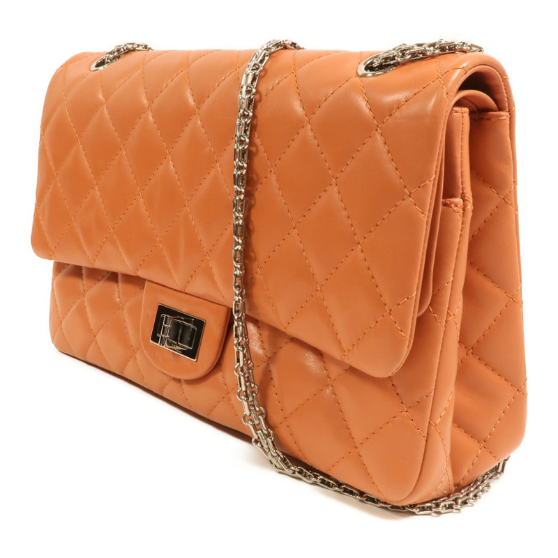 CHANEL 羊皮皮革2.55 Jumbo銀扣鏈帶肩背袋-2