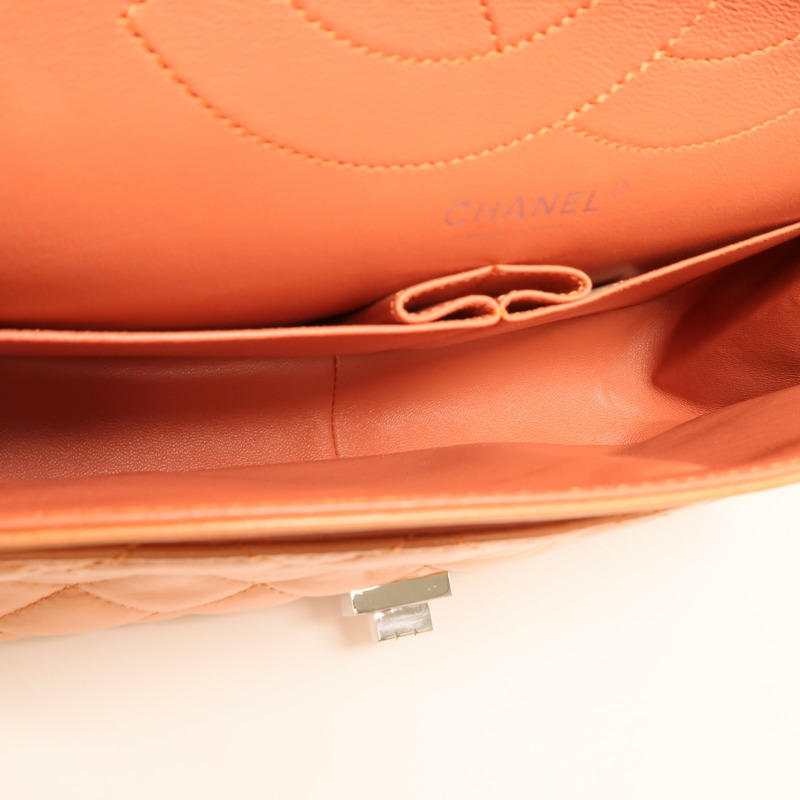 CHANEL 羊皮皮革2.55 Jumbo銀扣鏈帶肩背袋-4