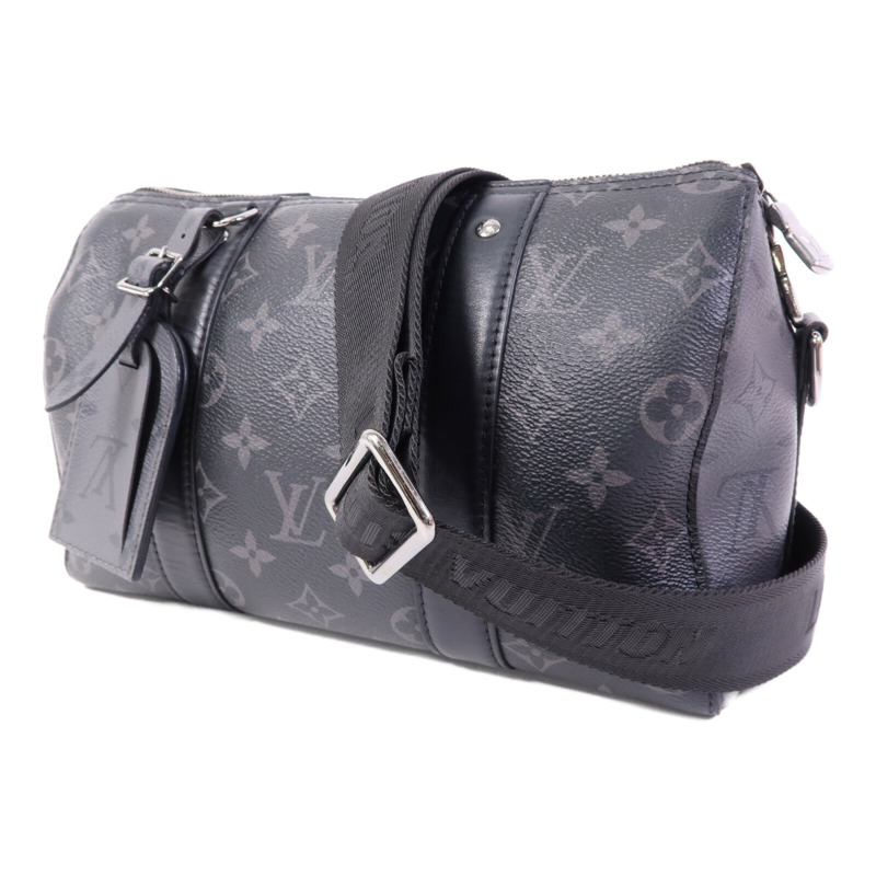 LOUIS VUITTON Monogram Eclipse City Keepall銀扣手挽肩背兩用袋-2