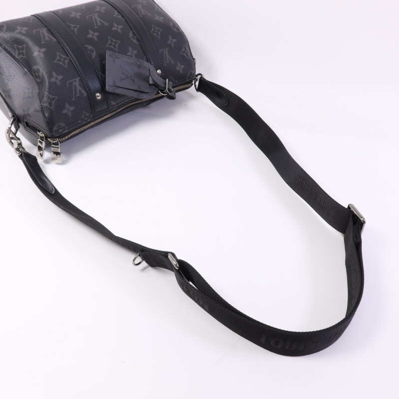 LOUIS VUITTON Monogram Eclipse City Keepall銀扣手挽肩背兩用袋-6