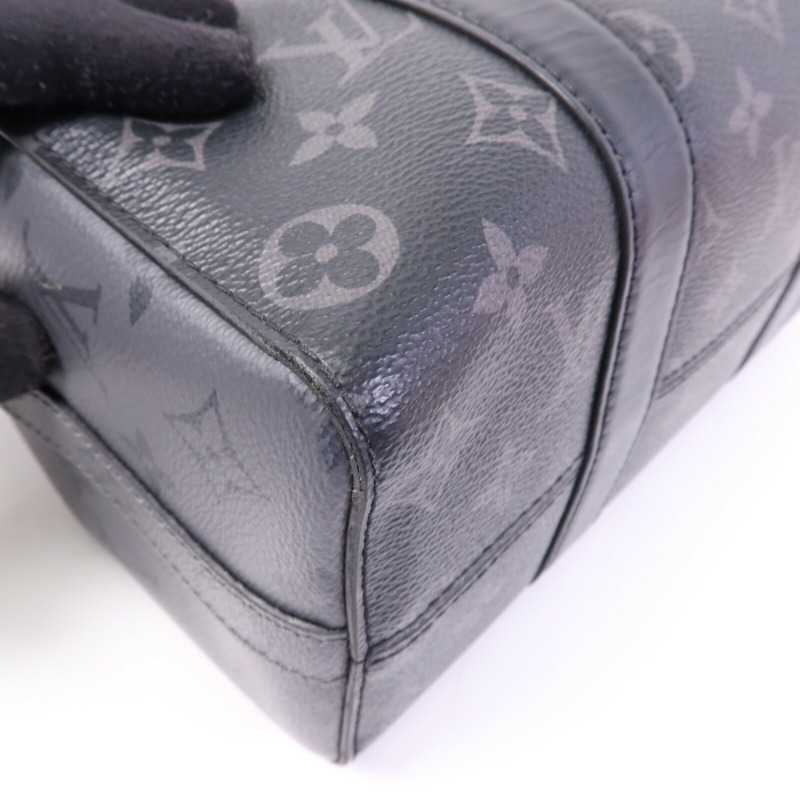 LOUIS VUITTON Monogram Eclipse City Keepall銀扣手挽肩背兩用袋-9