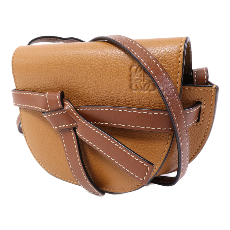 LOEWE 牛皮皮革Mini Gate金扣肩背袋-2