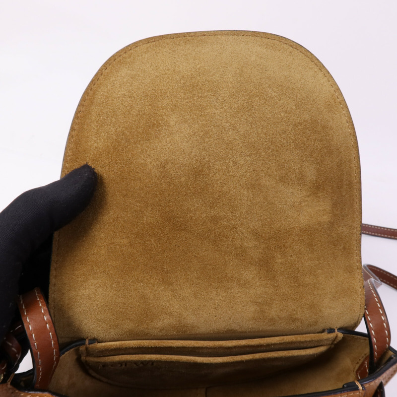 LOEWE 牛皮皮革Mini Gate金扣肩背袋-15