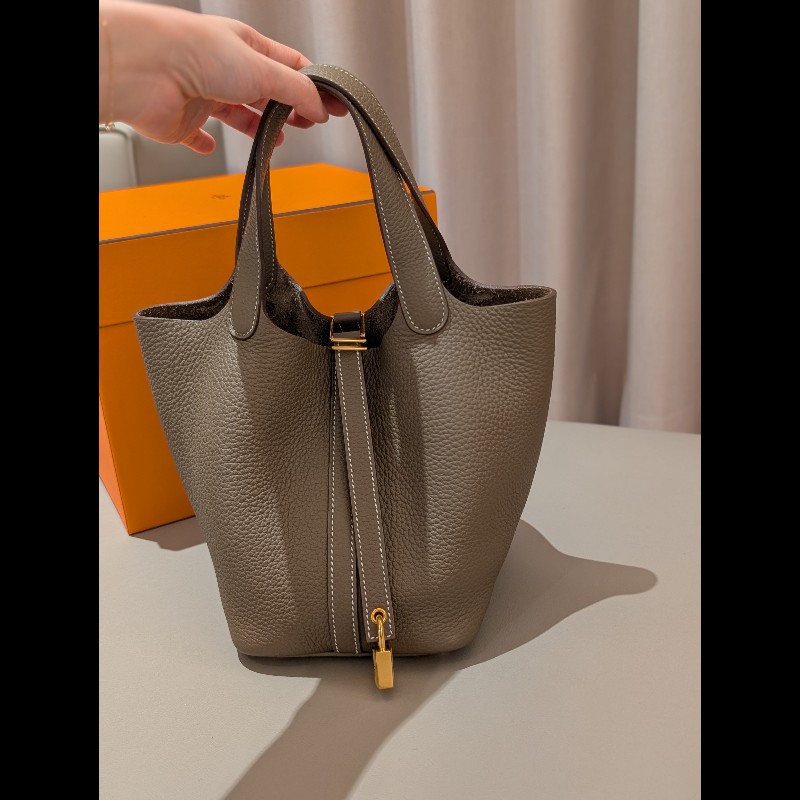 98新Hermès Picotin 18大象灰 Etoupe｜金扣｜U刻（2022）-0