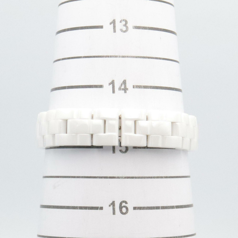 香奈兒 J12 8P 鑽石白色貝殼腕錶，陶瓷，鑲鑽，女士，白色，貝殼，H2570-6