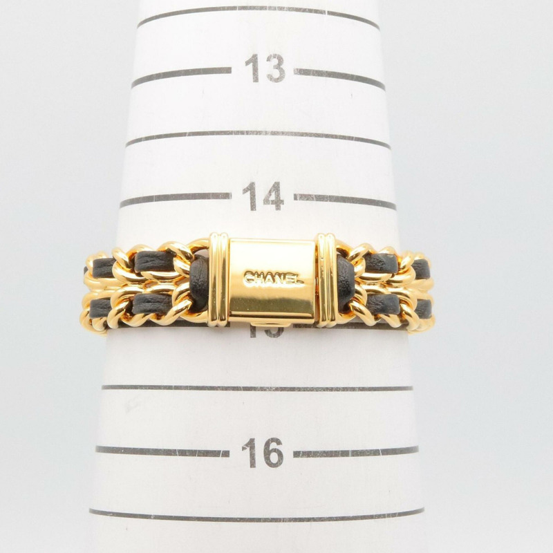 香奈兒 (Chanel) CHANEL Première M 女士腕錶，鍍金 (GP)，皮革錶帶，黑色，H0001-7