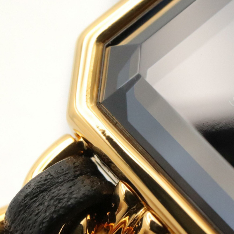 香奈兒 (Chanel) CHANEL Première M 女士腕錶，鍍金 (GP)，皮革錶帶，黑色，H0001-8