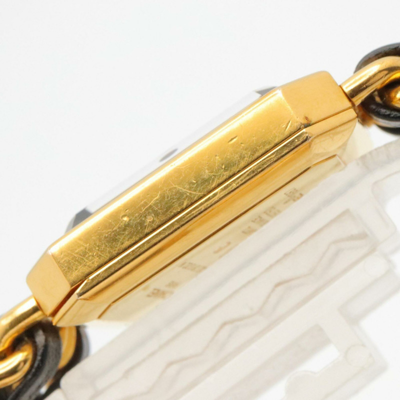 香奈兒 (Chanel) CHANEL Première L 女士腕錶，鍍金 (GP)，皮革錶帶，黑色，H0001-10