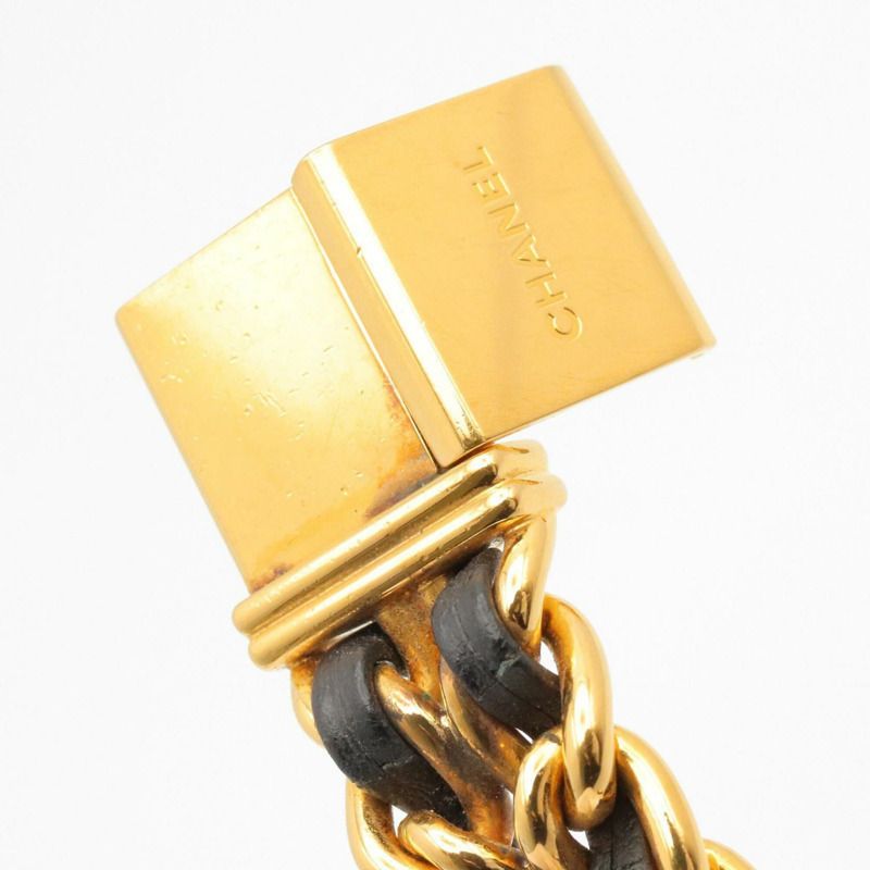 香奈兒 (Chanel) CHANEL Première L 女士腕錶，鍍金 (GP)，皮革錶帶，黑色，H0001-13