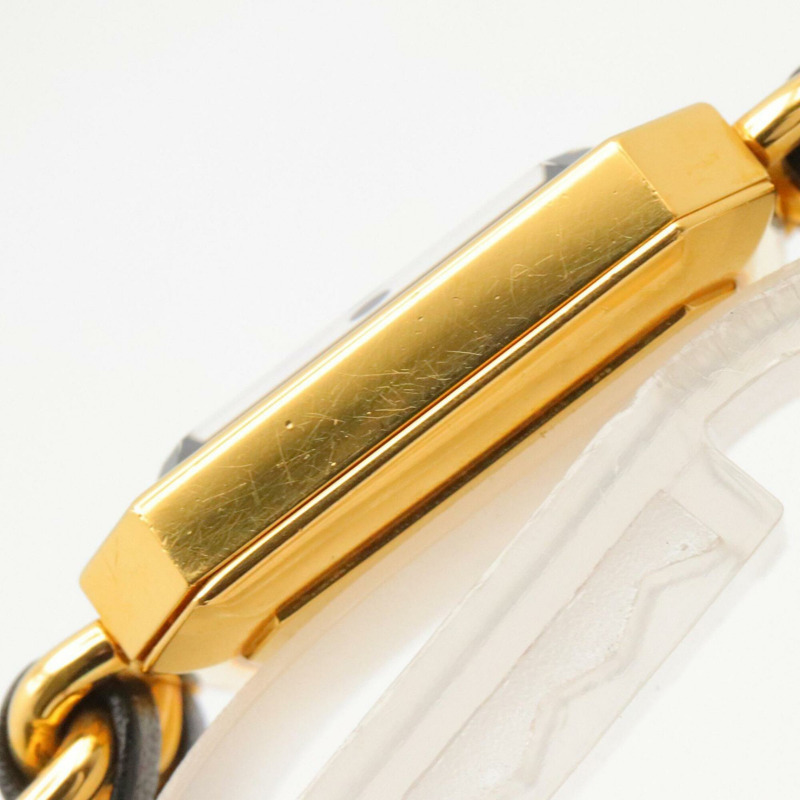 香奈兒 (Chanel) CHANEL Première S 女士腕錶，鍍金 (GP)，皮革錶帶，黑色，H0001-10