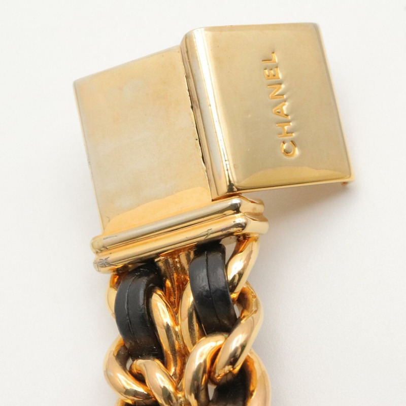 香奈兒 (Chanel) CHANEL Première S 女士腕錶，鍍金 (GP)，皮革錶帶，黑色，H0001-10
