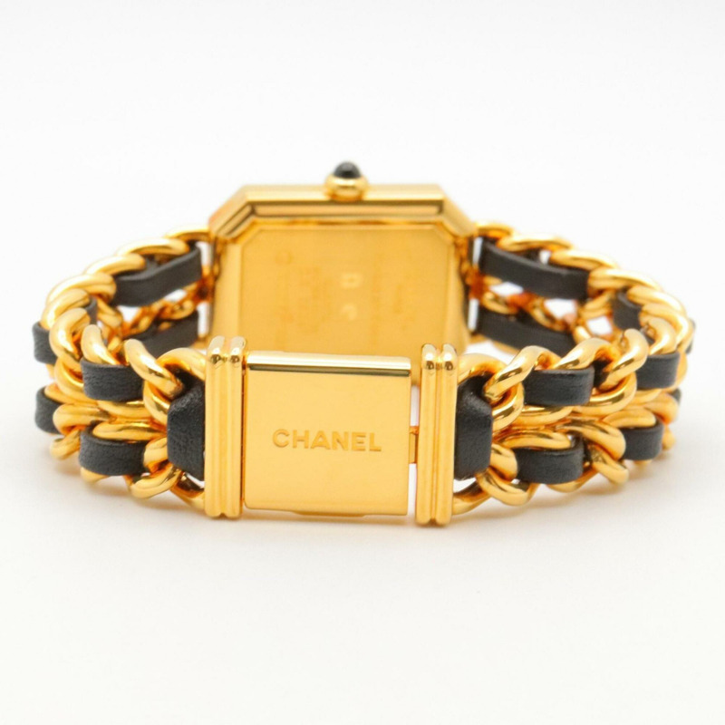 香奈兒 (Chanel) CHANEL Première S 女士腕錶，鍍金 (GP)，皮革錶帶，黑色，H0001-3