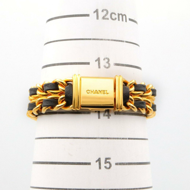 香奈兒 (Chanel) CHANEL Première S 女士腕錶，鍍金 (GP)，皮革錶帶，黑色，H0001-6