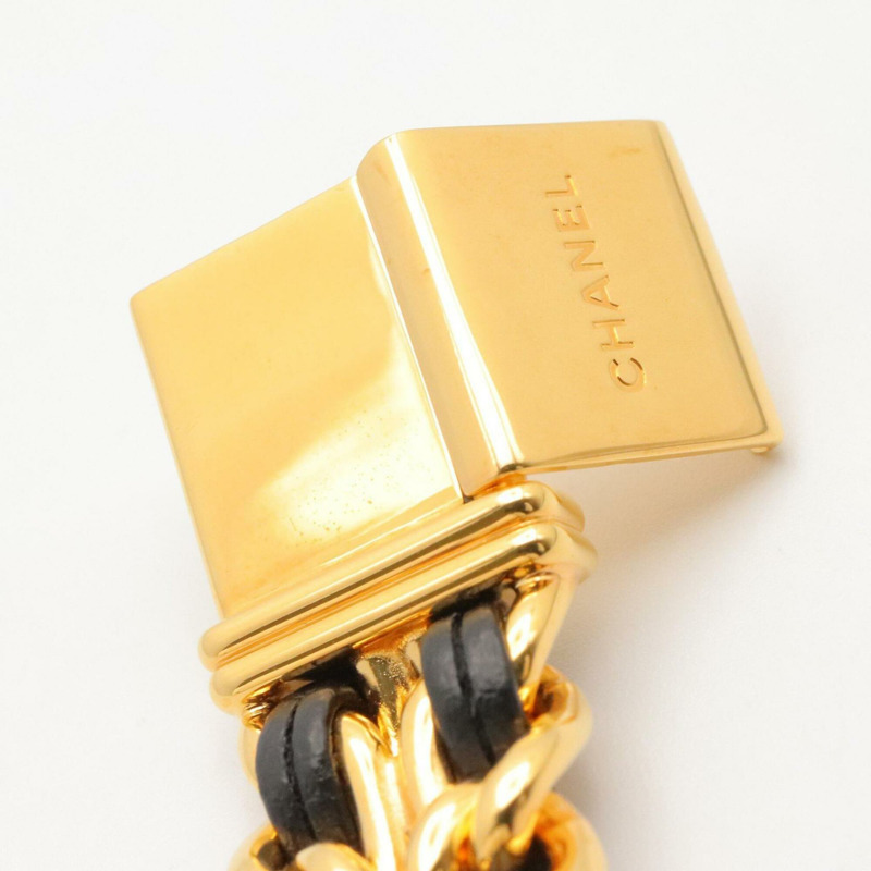 香奈兒 (Chanel) CHANEL Première S 女士腕錶，鍍金 (GP)，皮革錶帶，黑色，H0001-11