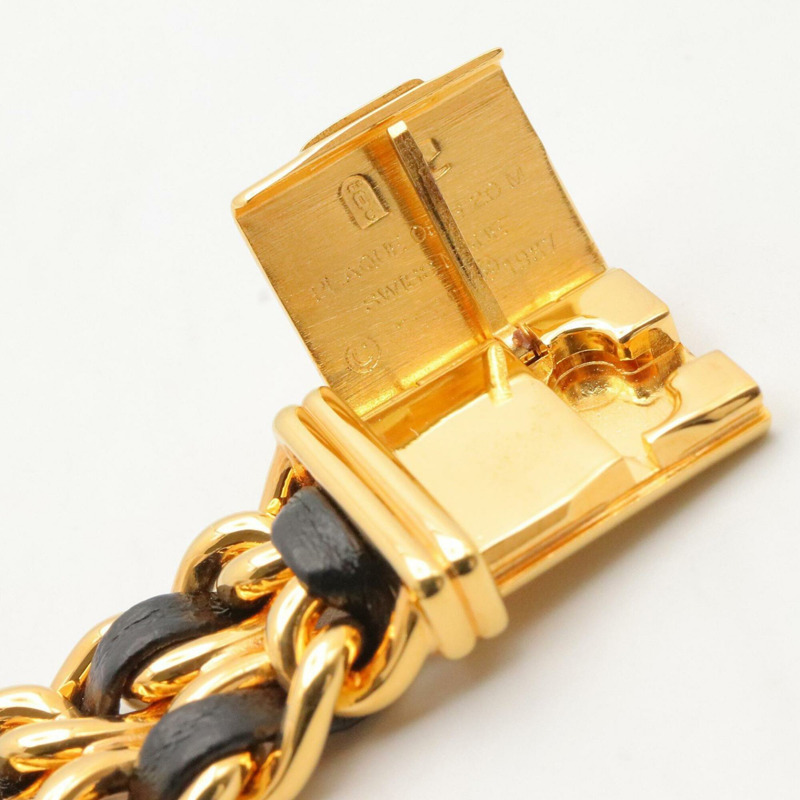 香奈兒 (Chanel) CHANEL Première S 女士腕錶，鍍金 (GP)，皮革錶帶，黑色，H0001-12