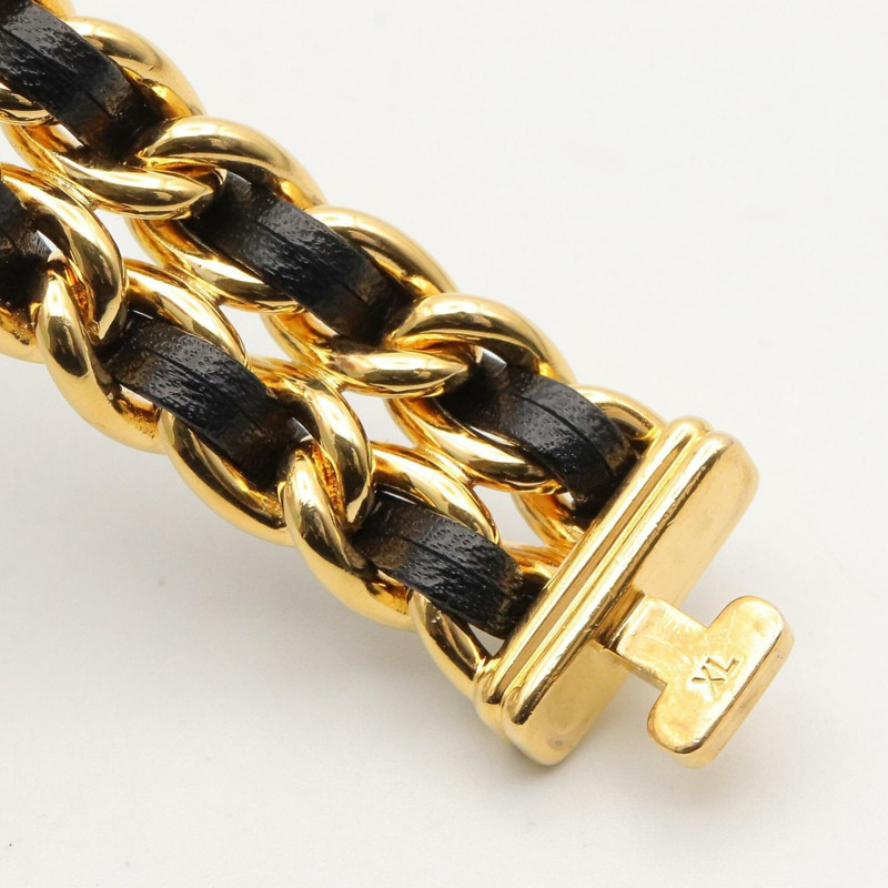 香奈兒 (Chanel) CHANEL Première XL 女士腕錶，鍍金 (GP) 錶殼，皮革錶帶，黑色，H0001-17