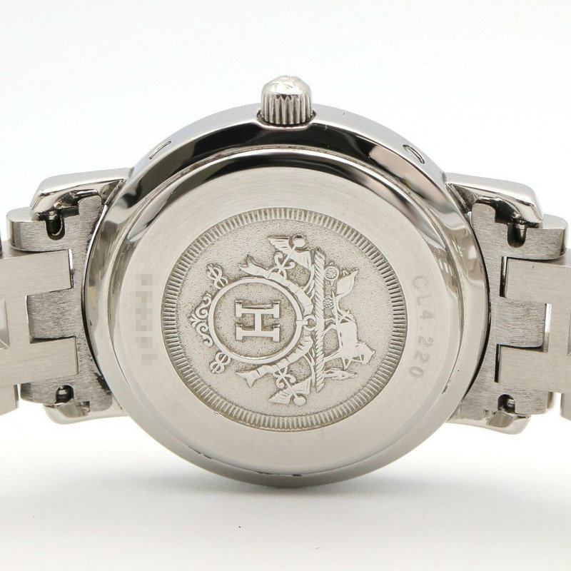 愛馬仕 Clipper 系列腕錶，鍍金不鏽鋼材質，女士款，象牙色，CL4.220-4