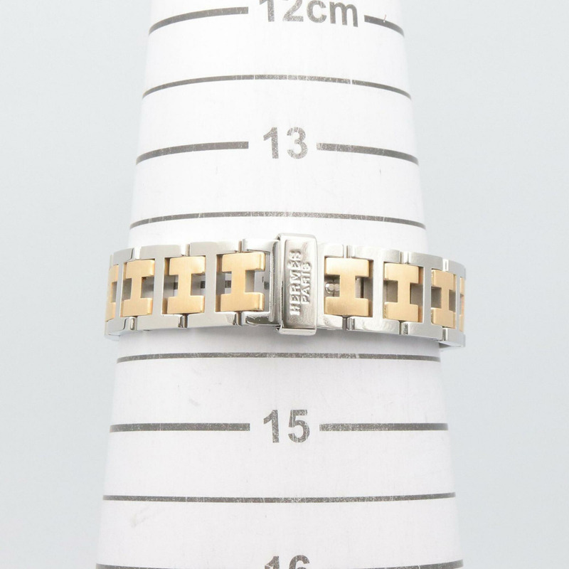 愛馬仕 Clipper 系列腕錶，鍍金不鏽鋼材質，女士款，象牙色，CL4.220-6