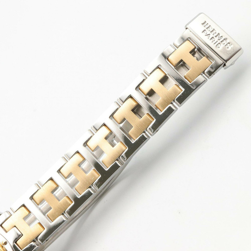 愛馬仕 Clipper 系列腕錶，鍍金不鏽鋼材質，女士款，象牙色，CL4.220-12