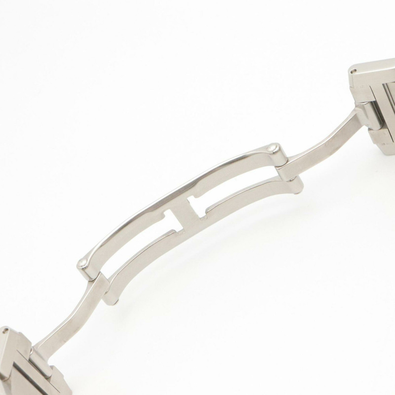 卡地亞 Tank Française LM 男士腕錶，不鏽鋼材質，銀色錶盤，型號 W51002Q3-16