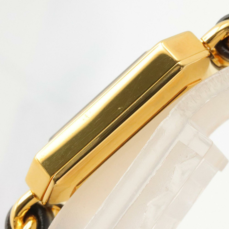 香奈兒 (Chanel) CHANEL Première S 女士腕錶，鍍金 (GP)，皮革錶帶，黑色，H0001-10