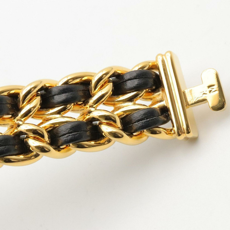 香奈兒 (Chanel) CHANEL Première M 女士腕錶，鍍金 (GP)，皮革錶帶，黑色，H0001-11