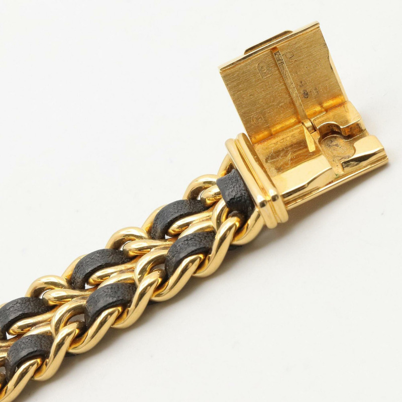 香奈兒 (Chanel) CHANEL Première M 女士腕錶，鍍金 (GP)，皮革錶帶，黑色，H0001-12
