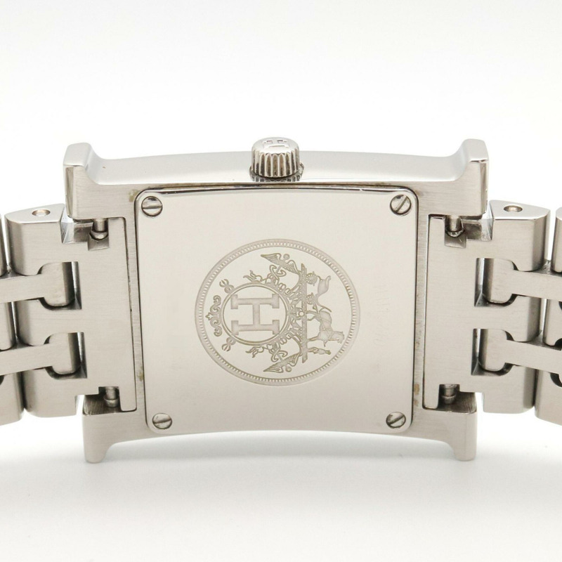 愛馬仕 H 系列腕錶，不鏽鋼材質，女士腕錶，黑色，型號 HH1.210-4