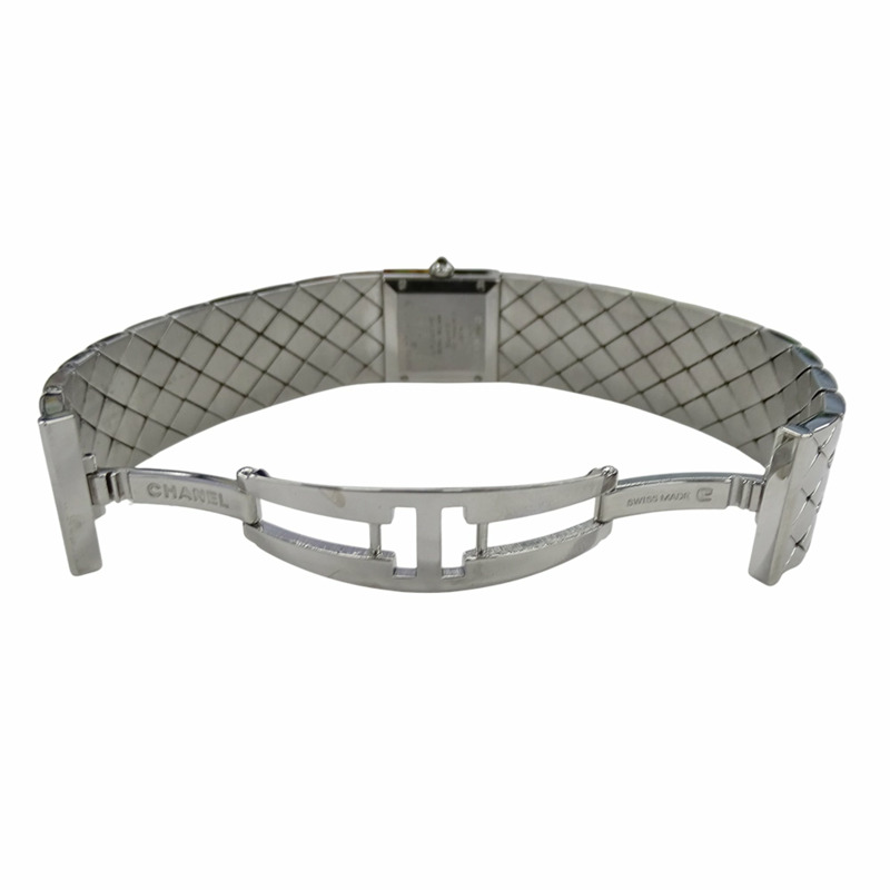 香奈兒女士手錶，品牌名稱，Matelassé，石英，不銹鋼（SS），H0009，銀色，黑色，方形，拋光。-3