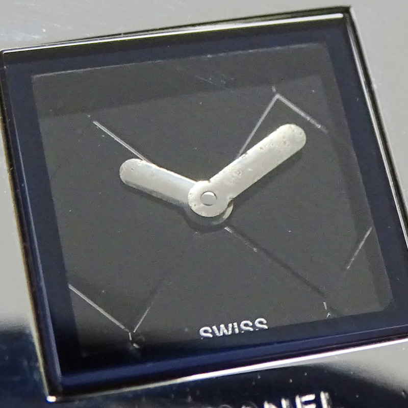 香奈兒女士手錶，品牌名稱，Matelassé，石英，不銹鋼（SS），H0009，銀色，黑色，方形，拋光。-11