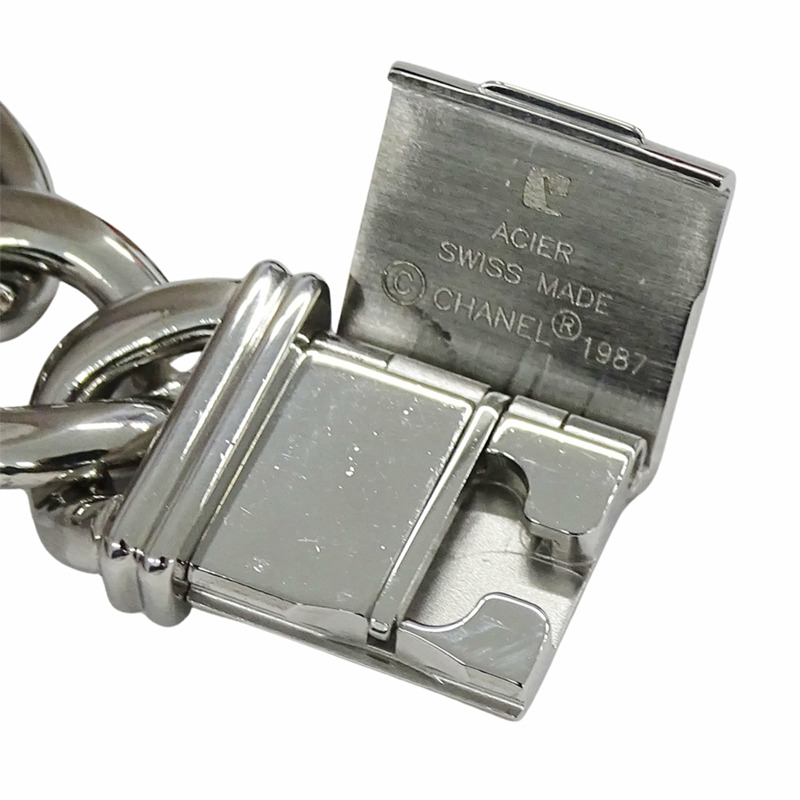 香奈兒 (Chanel) 女士腕錶，Premiere 系列，中號，石英機芯，不銹鋼 (SS)，H0452，銀色/黑色方形鏈，拋光。-4