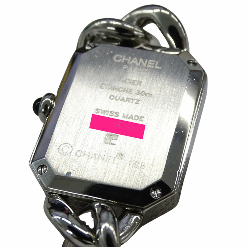 香奈兒 (Chanel) 女士腕錶，Premiere 系列，中號，石英機芯，不銹鋼 (SS)，H0452，銀色/黑色方形鏈，拋光。-8