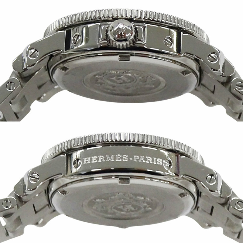 愛馬仕 (HERMES) 女士腕錶，品牌：Clipper Diver Date，石英，不鏽鋼 (SS)，CL5.210，銀色/藍色，拋光。-2