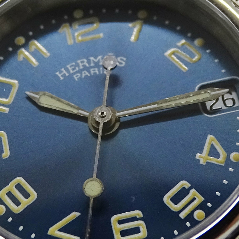 愛馬仕 (HERMES) 女士腕錶，品牌：Clipper Diver Date，石英，不鏽鋼 (SS)，CL5.210，銀色/藍色，拋光。-5