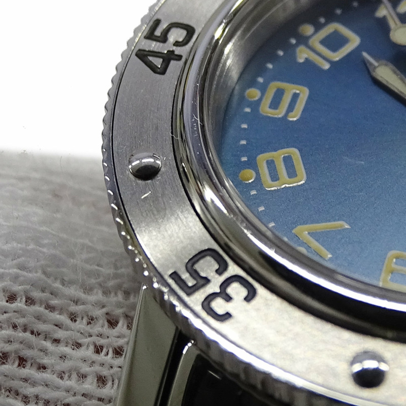 愛馬仕 (HERMES) 女士腕錶，品牌：Clipper Diver Date，石英，不鏽鋼 (SS)，CL5.210，銀色/藍色，拋光。-8