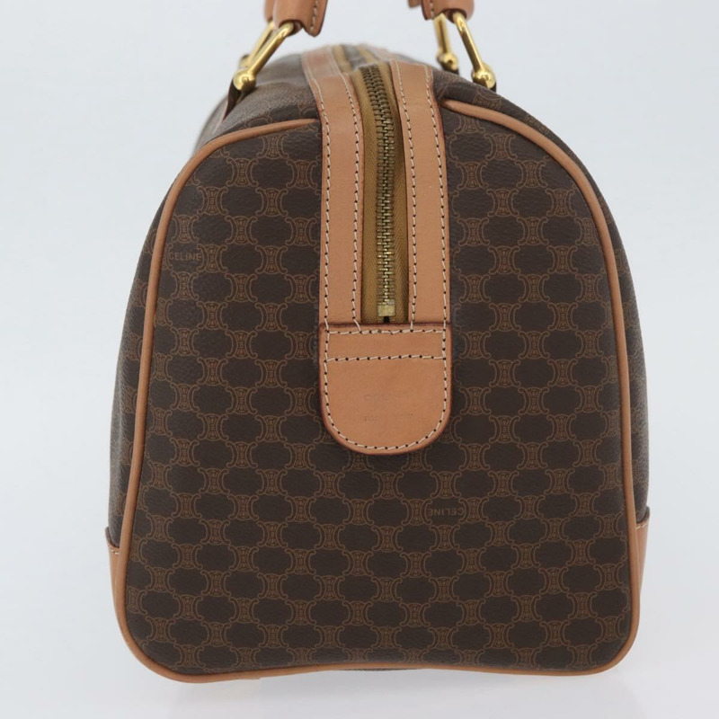 【日本直送】CELINE Macadam帆布手提包 PVC皮革 棕色金色 正品 YKZ161A-2