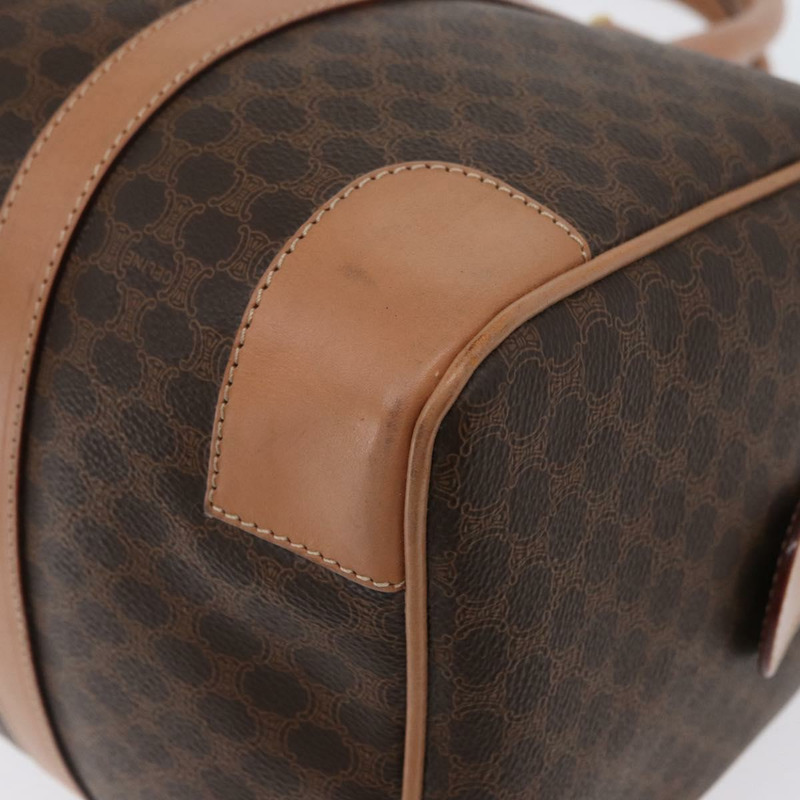 【日本直送】CELINE Macadam帆布手提包 PVC皮革 棕色金色 正品 YKZ161A-8